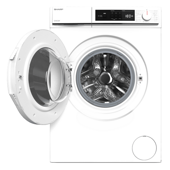 Washing machine Sharp ES-NFA7121WD, 1200 rpm, 7.00 kg, D, White