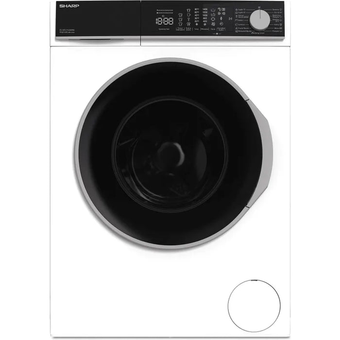 Washing machine Sharp ES-NFL914AWNA, 1400 rpm, 9.00 kg, A, White