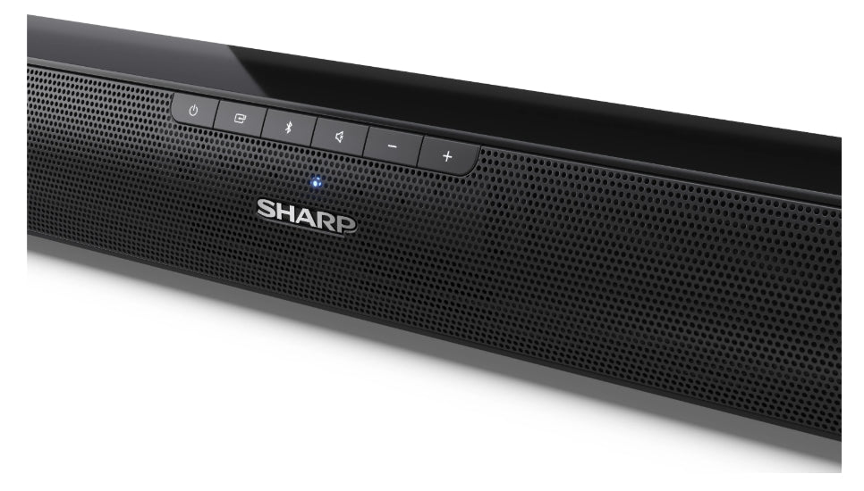 Sharp Soundbar HT-SB100, 75W 2.0 HDMI & BLUETOOTH, HDMI ARC/CEC, USB playback, 3.5mm Aux-in, Digital Optical Audio Input, Glossy black