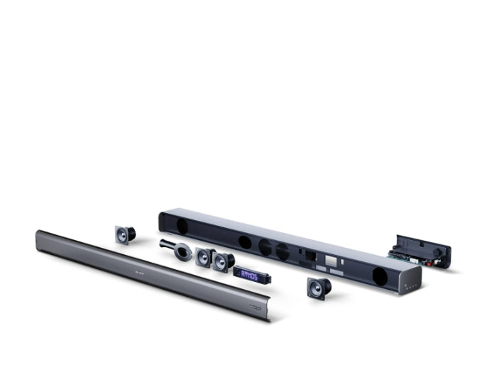 Sharp Soundbar HT-SBW460, 440W 3.1 DOLBY ATMOS Wireless Subwoofer, HDMI & BLUETOOTH, wireless music streaming, HDMI ARC/CEC, USB playback, 3.5mm Aux-in, 4K UHD Pass-Through, Digital Optical Audio Input, Matt black