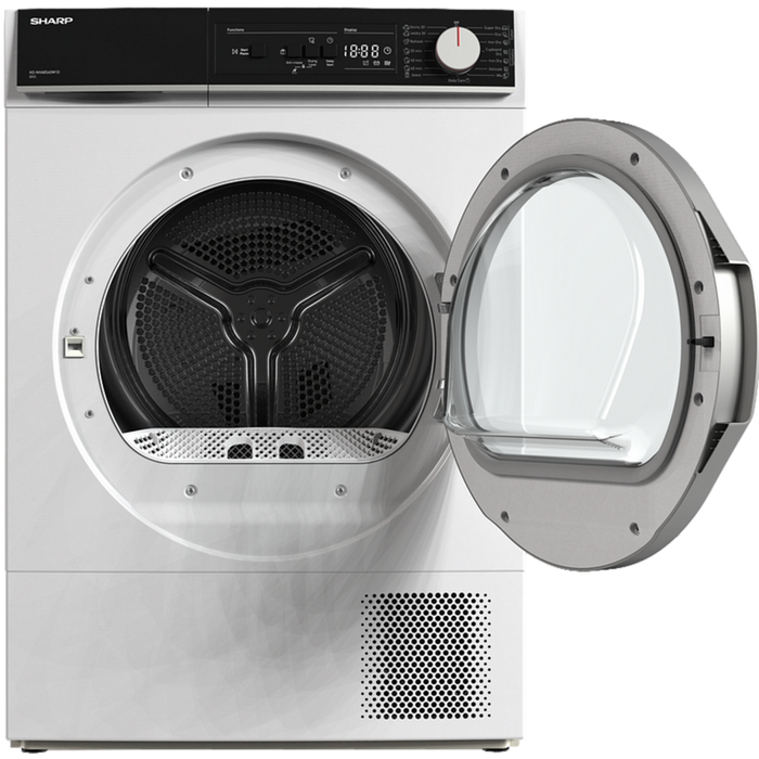 Dryer Sharp KD-NHA8S6GW1D , 8 kg, D , D , White