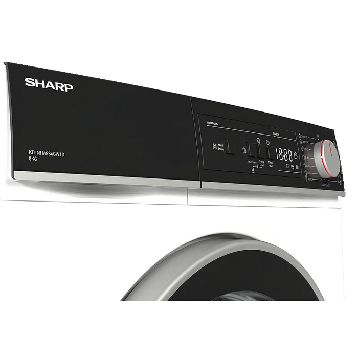 Dryer Sharp KD-NHA8S6GW1D , 8 kg, D , D , White