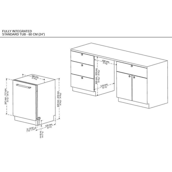 Built-in dishwasher Sharp QW-NI14I47EX, 13 sets, 600 W, mm, E