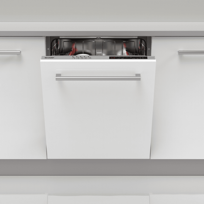 Built-in dishwasher Sharp QW-NI14I47EX, 13 place settings, 600 W, mm, E