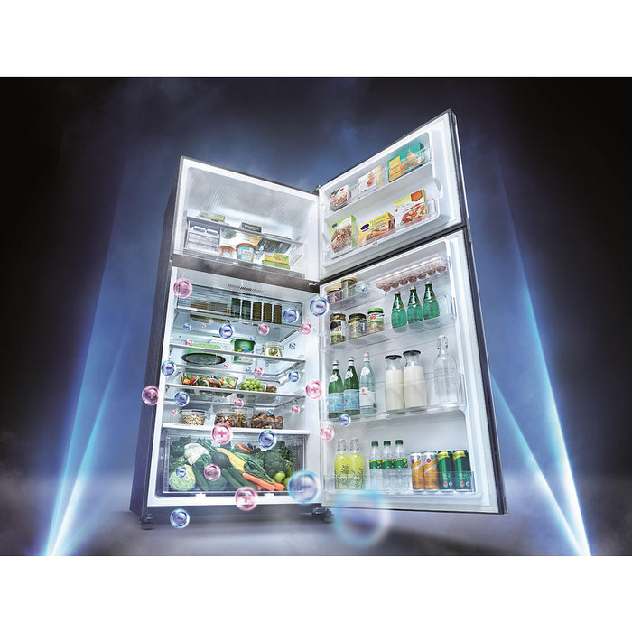 Хладилник с горна камера Sharp SJ-YG740G-SL , 604 l, E , No Frost , Инокс