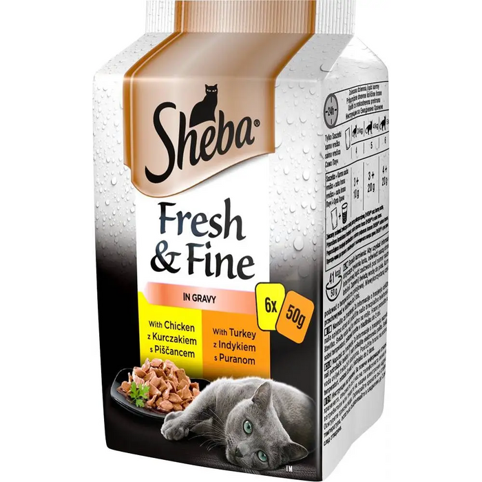SHEBA Fresh&Fine Chicken Turkey - wet cat food - 6 x 50 g - Wet foodDLK-KAM<<<For the catDLK<<<ActionPL