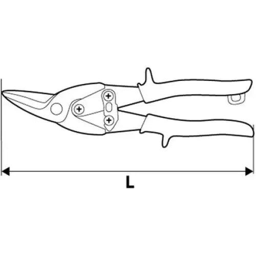 SHEET SHEET SHEARS STRAIGHT 250 MM TOPEX - Режещи инструменти<<<Ръчни инструменти<<<Инструменти и