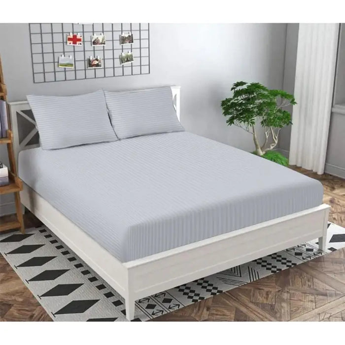 SHEET WITH ELASTIC 100X200 CM AND COVER 50X70 CM MIABELLA HOME GRAY - Чаршафи<<<Текстил за спалня<<<Мебели и