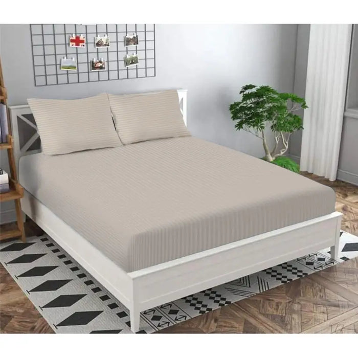 SHEET WITH ELASTIC 160X200 CM AND 2 COVERS 50X70 CM MIABELLA HOME BEIGE - Чаршафи<<<Текстил за спалня<<<Мебели и