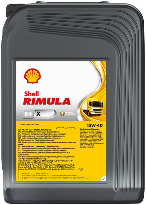 SHELL RIMULA R4 X 15W-40 20L