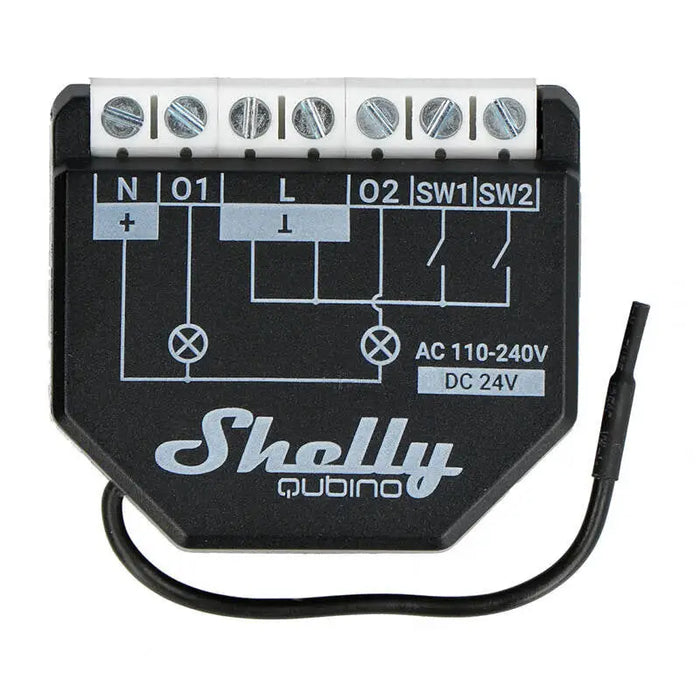 Shelly Qubino Wave2PM Controller 2-channel Z-Wave (Power measurement) - Smart controllers<<<Control devices<<<Smart