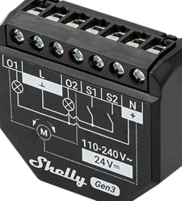 Shelly 2PM Gen3 2-channel Controller, WiFi/Bluetooth (energy measurement)