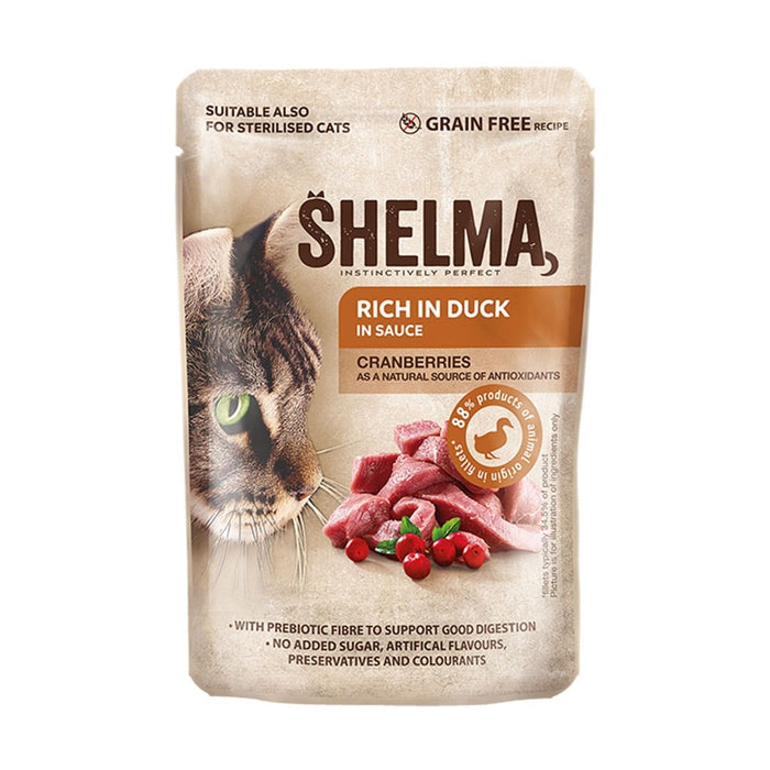 SHELMA Rich in duck in sauce - wet cat food - 85g