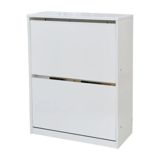 SHOE CABINET WITH 2 DOORS WHITE GLOSS 64X26X83 CM. ALPI - Шкафове за обувки<<<Мебели и обков<<<Мебели и