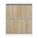 SHOE CABINET WITH 2 DOORS WHITE GLOSS + SONOMA 64X26X83 CM. ALPI - Шкафове за обувки<<<Мебели и обков<<<Мебели и
