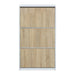SHOE CABINET WITH 3 DOORS WHITE GLOSS + SONOMA 64X26X121 CM. ALPI - Шкафове за обувки<<<Мебели и обков<<<Мебели и