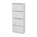 SHOE CABINET WITH 4 DOORS WHITE GLOSS 64X26X159 CM. ALPI - Шкафове за обувки<<<Мебели и обков<<<Мебели и