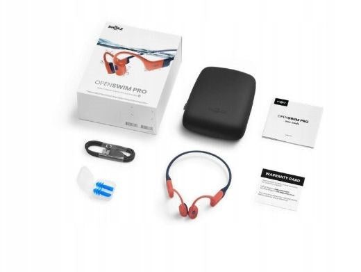 Shokz OpenSwim Pro Red wireless bone conduction headphones
