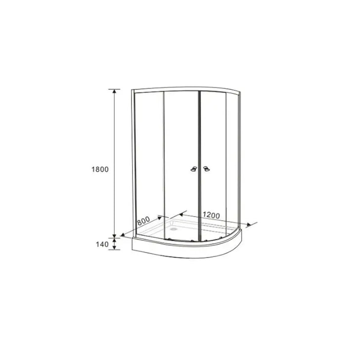 SHOWER CABIN 120X80 SYNCHRO 8051 L - Обикновени душ кабини<<<Душкабини и сауни<<<Баня<<<Praktiker