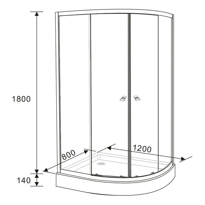 SHOWER CABIN 120X80 SYNCHRO 8051 R - Обикновени душ кабини<<<Душкабини и сауни<<<Баня<<<Praktiker