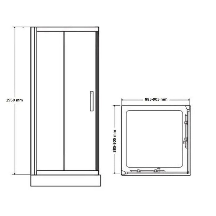 SHOWER CABIN 90X90 RGC BELLA S - Обикновени душ кабини<<<Душкабини и сауни<<<Баня<<<Praktiker