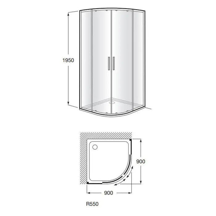 SHOWER CABIN 90X90 ROCA VICTORIA MR - Обикновени душ кабини<<<Душкабини и сауни<<<Баня<<<Praktiker&&&Душ кабини<<<Душ
