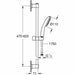 Shower Column Grohe Vitalio Start 110 Plastic - Аксесоари и кранчета<<<Баня<<<Дом Градина<<<BigBuy&&&Душ комплекти