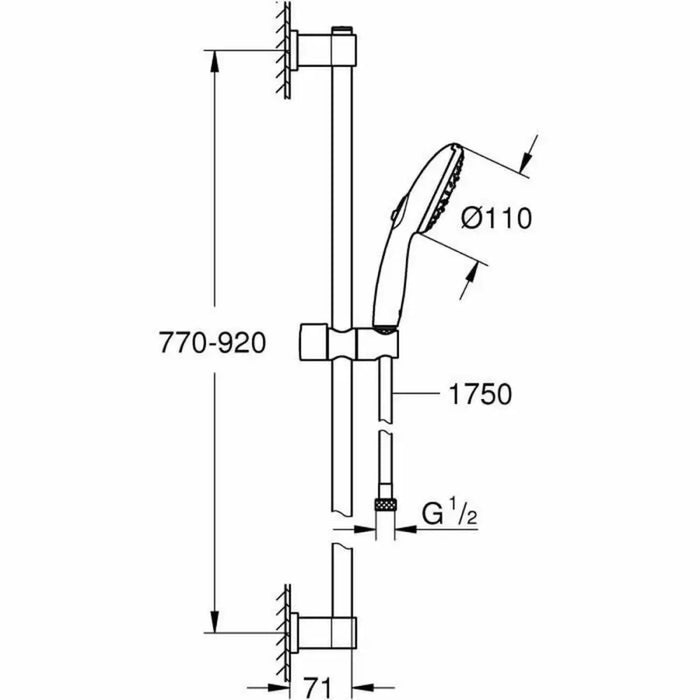 Shower Column Grohe Vitalio Start 110 Plastic - Баня<<<Дом Градина<<<BigBuy&&&Аксесоари и кранчета<<<Баня<<<Дом