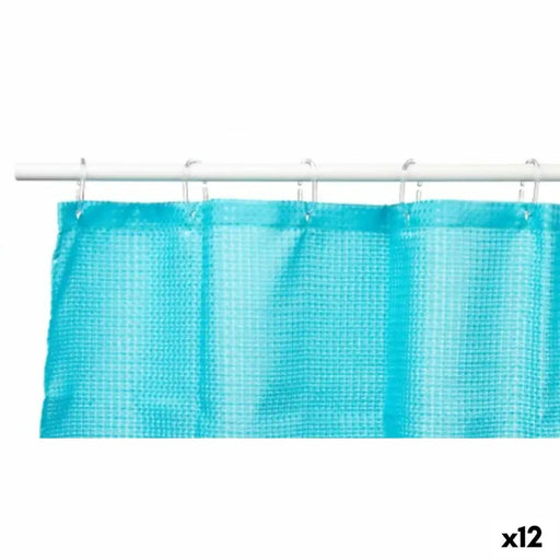Shower Curtain Berilo Blue Polyester 180 x 180 cm 30 x 5 x 19 cm Points (12 Units) - Баня<<<Дом