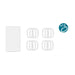 Shower Curtain Berilo White Polyethylene EVA 180 x 180 cm 20,5 x 34 x 2 cm (12 Units) - Баня<<<Дом