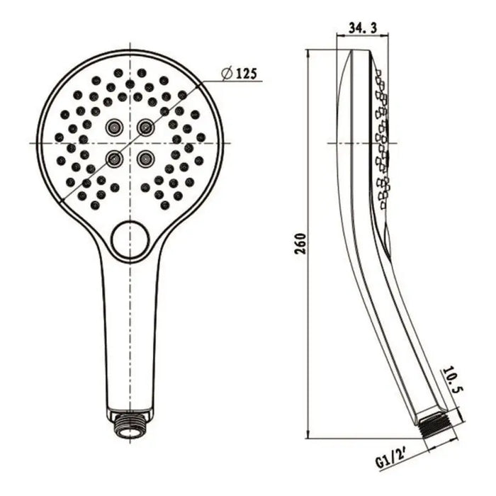 SHOWER HANDSET INTER CERAMIC - Душ слушалки<<<Смесители и душове<<<Баня<<<Praktiker&&&Душ комплекти
