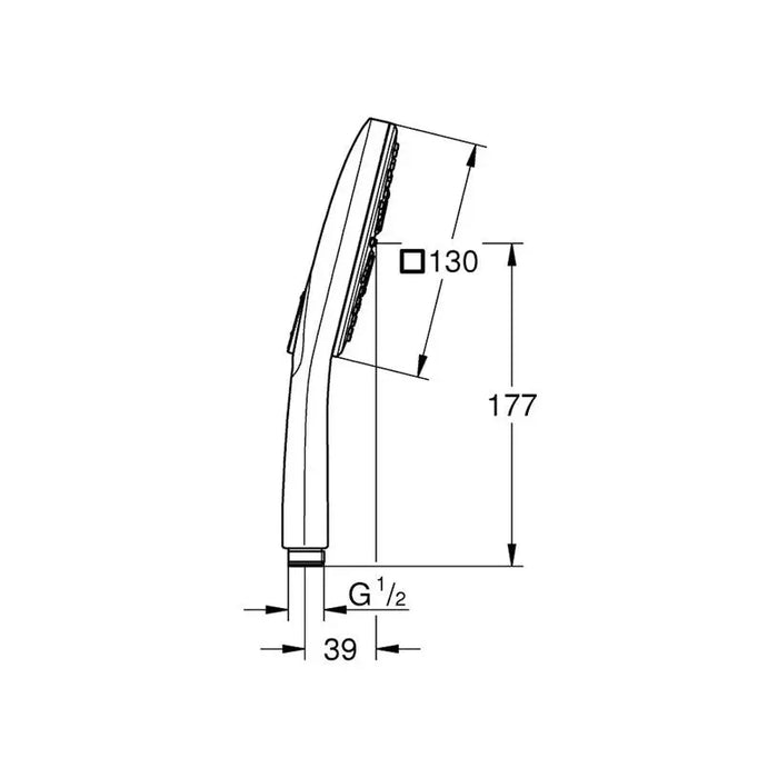 SHOWER HEAD GROHE VITALIO SMACT CUBE 130 - Душ слушалки<<<Смесители и душове<<<Баня<<<Praktiker&&&Душ