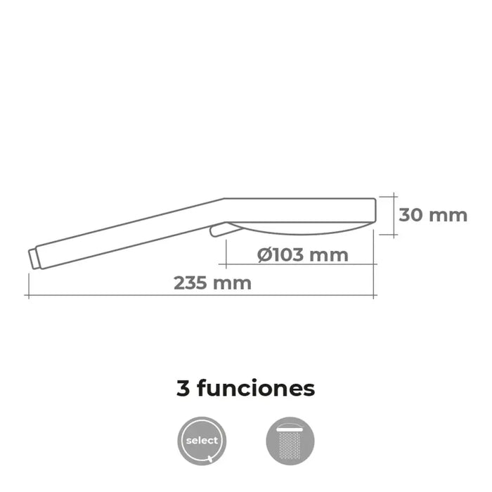 Shower Rose EDM 01330 ABS Chromed Circular 10,3 x 3 x 23,5 cm - Баня<<<Дом Градина<<<BigBuy&&&Аксесоари и