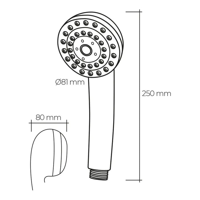 Shower Rose EDM 01342 ABS Classic Chromed 8,1 x 8 x 25 cm - Баня<<<Дом Градина<<<BigBuy&&&Аксесоари и
