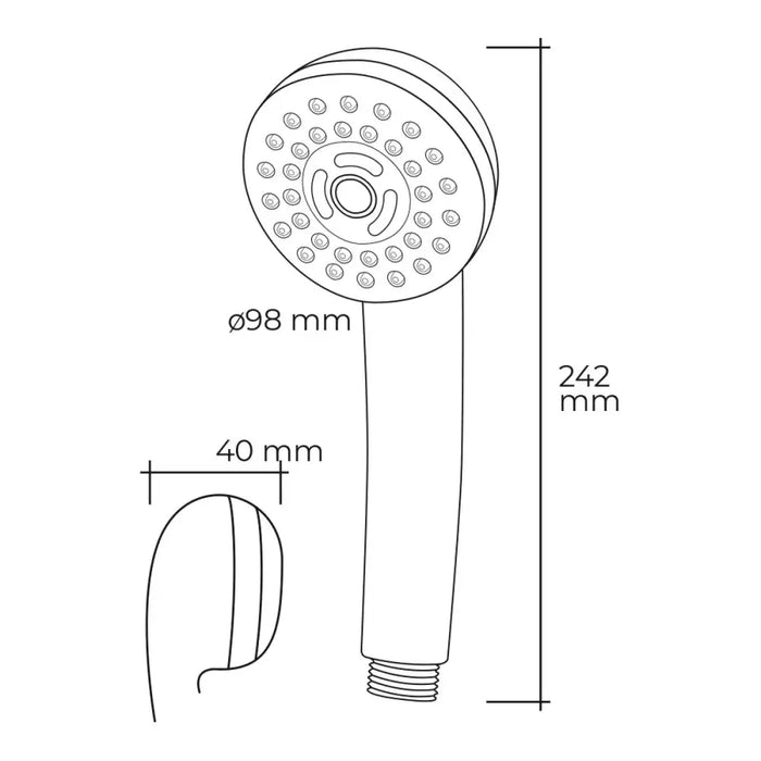 Shower Rose EDM 01343 ABS Modern Chromed 9,8 x 4 x 24,2 cm - Баня<<<Дом Градина<<<BigBuy&&&Аксесоари и