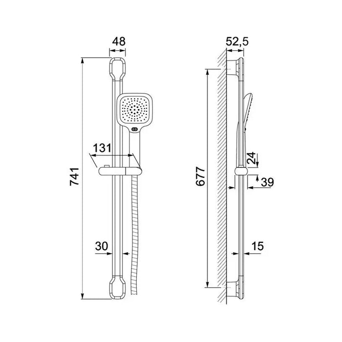 SHOWER SET FAYANS 740MM - Душ комплекти<<<Смесители и душове<<<Баня<<<Praktiker&&&Душ комплекти<<<Смесители и