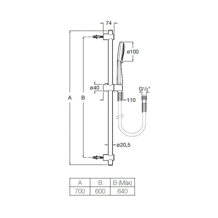 SHOWER SET ROCA STELLA 100/3 - Душ комплекти<<<Смесители и душове<<<Баня<<<Praktiker