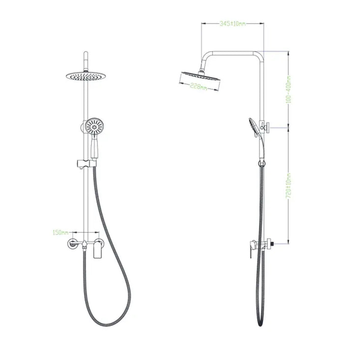 SHOWER SYSTEM GUNGREY FORMA VITA 910059G - Душ системи колони<<<Смесители и душове<<<Баня<<<Praktiker