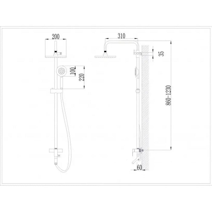 SHOWER SYSTEM INTER CERAMIC AVA 6326 - Душ системи колони<<<Смесители и душове<<<Баня<<<Praktiker&&&Душ системи