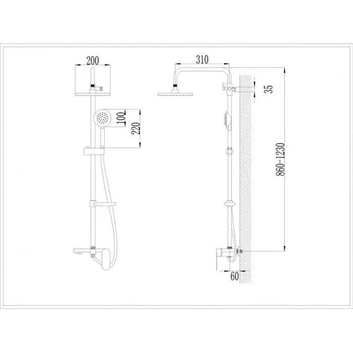 SHOWER SYSTEM INTER CERAMIC KAYA 890 - Душ системи колони<<<Смесители и душове<<<Баня<<<Praktiker&&&Душ системи