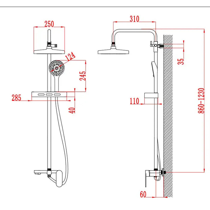 SHOWER SYSTEM INTER CERAMIC KAYA - Душ системи колони<<<Смесители и душове<<<Баня<<<Praktiker&&&Душ системи