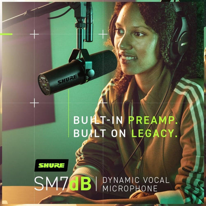 Shure SM7dB - dynamic vocal microphone with built-in preamplifier