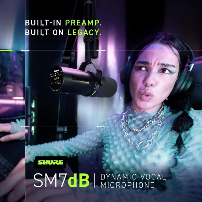 Shure SM7dB - dynamic vocal microphone with built-in preamplifier
