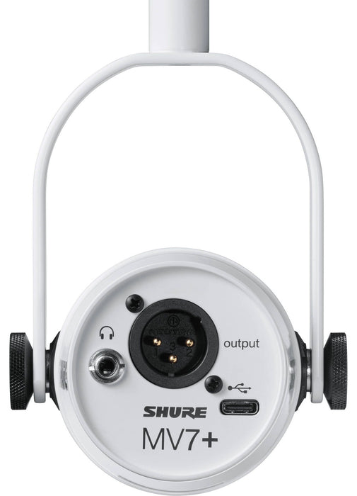 Shure MV7+-W - lectern/vocal microphone with XLR/USB-C connector, white