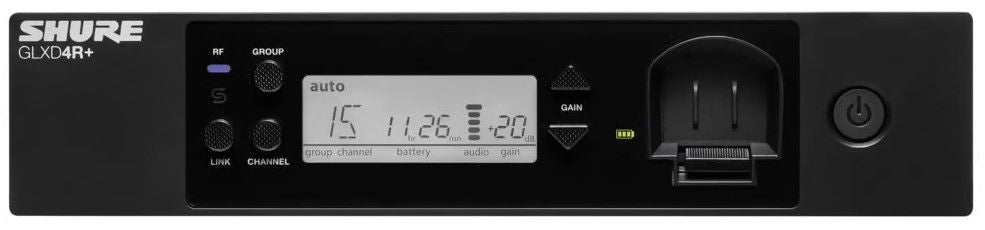 Shure wireless microphone system - GLXD14R+, black