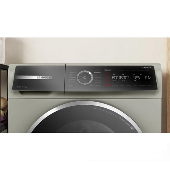 Washing machine BOSCH WGB2560X1, 10 kg, 1600 rpm. Silver stainless steel