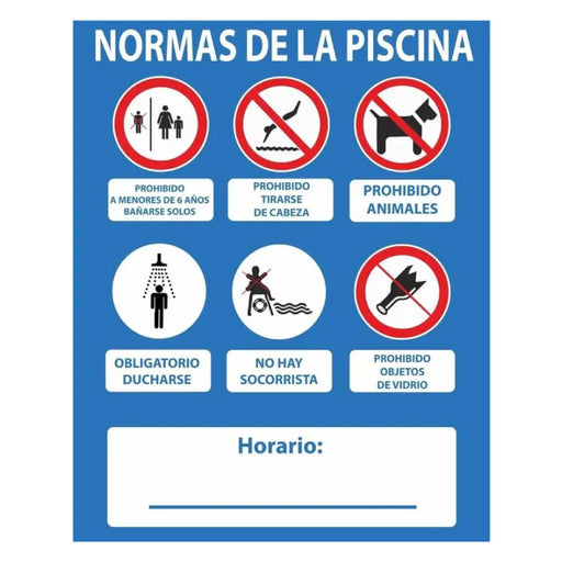 Sign Normaluz PVC 50 x 40 cm Pool - Декорация и Осветление<<<Дом Градина<<<BigBuy&&&Картини и плакати<<<Декорация и