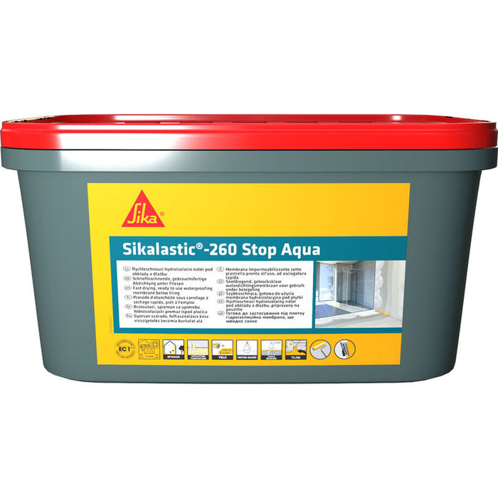 QUICK DRYING ELASTIC WATERPROOFING SIKA SIKALASTIC-260 STOP AQUA