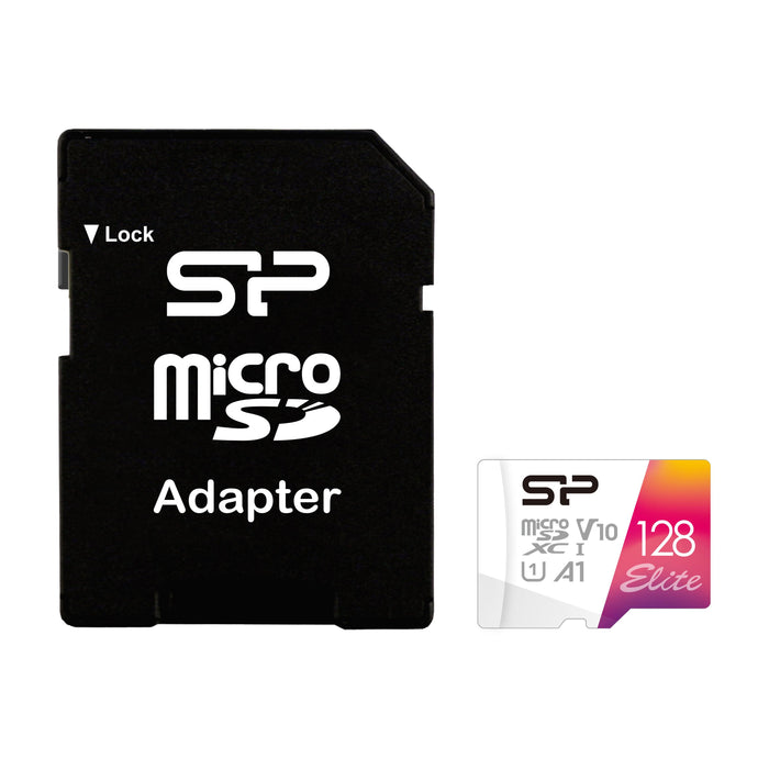 Memory card Silicon Power Elite Colorful 128GB, microSDXC, Class 10, SD Adapter