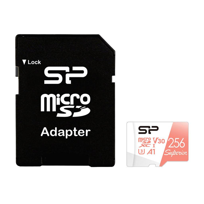 Memory card Silicon Power Superior 256GB, microSDXC, Class 10, SD Adapter